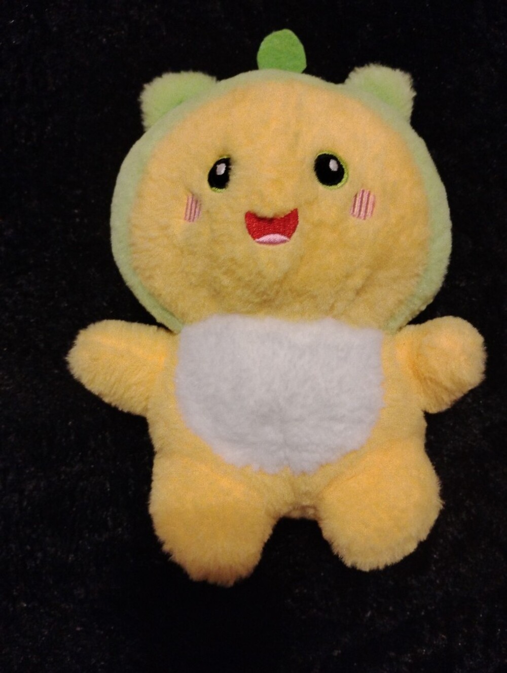 Yellow Plush Character Toy with White Belly